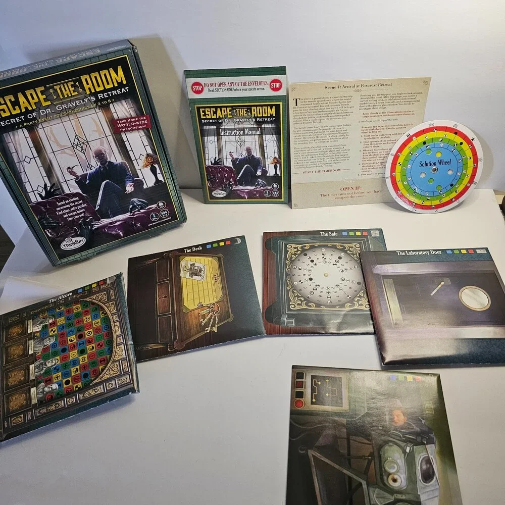 Escape the Room Secret of Dr. Gravely's Retreat Escape Room in a Box Complete